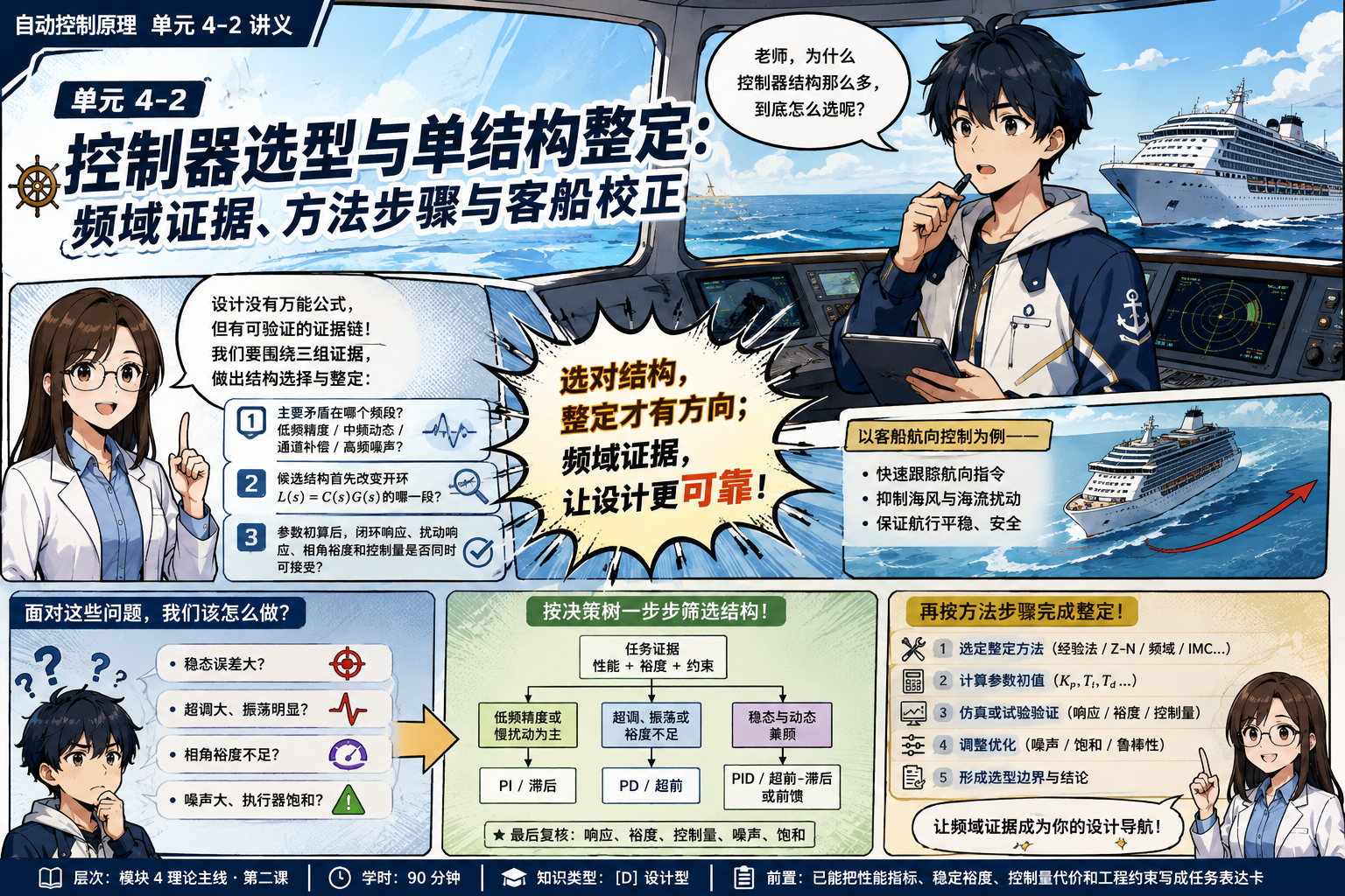 任务表达卡已经给出证据，工程师必须先判断主要矛盾属于低频精度、中频动态、通道补偿，还是高频噪声与执行器边界。